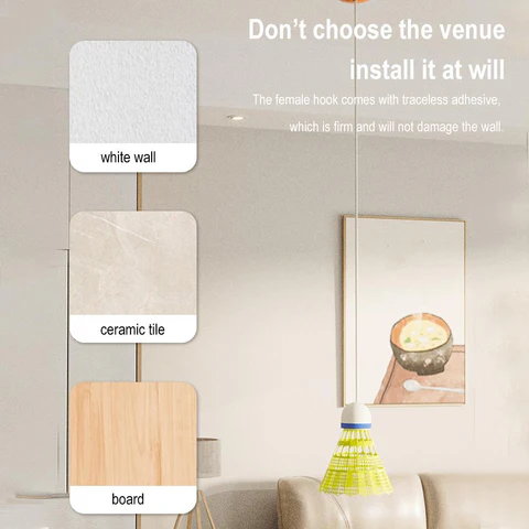 (3 Shuttle Cock Set) Single Person Badminton Trainer Set