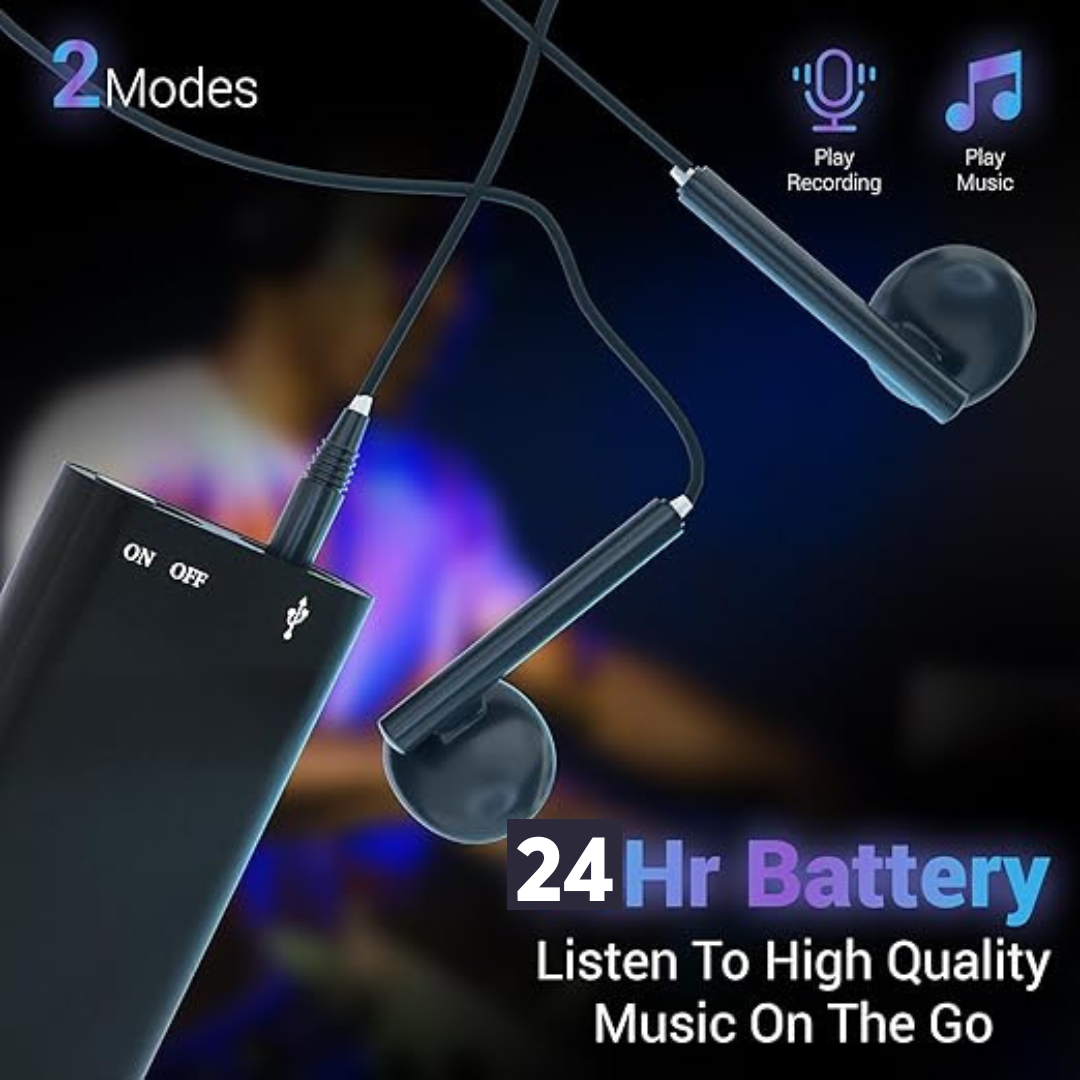 16GB Small Hidden Spy Audio Recorder Device (24hr)