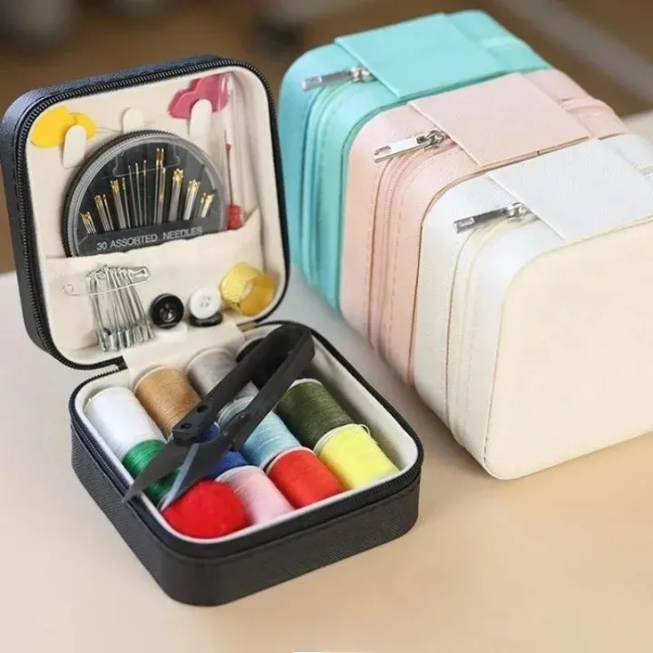 17Pcs Set Portable Household Multifunctional Needle and Thread Sewing Box for Home