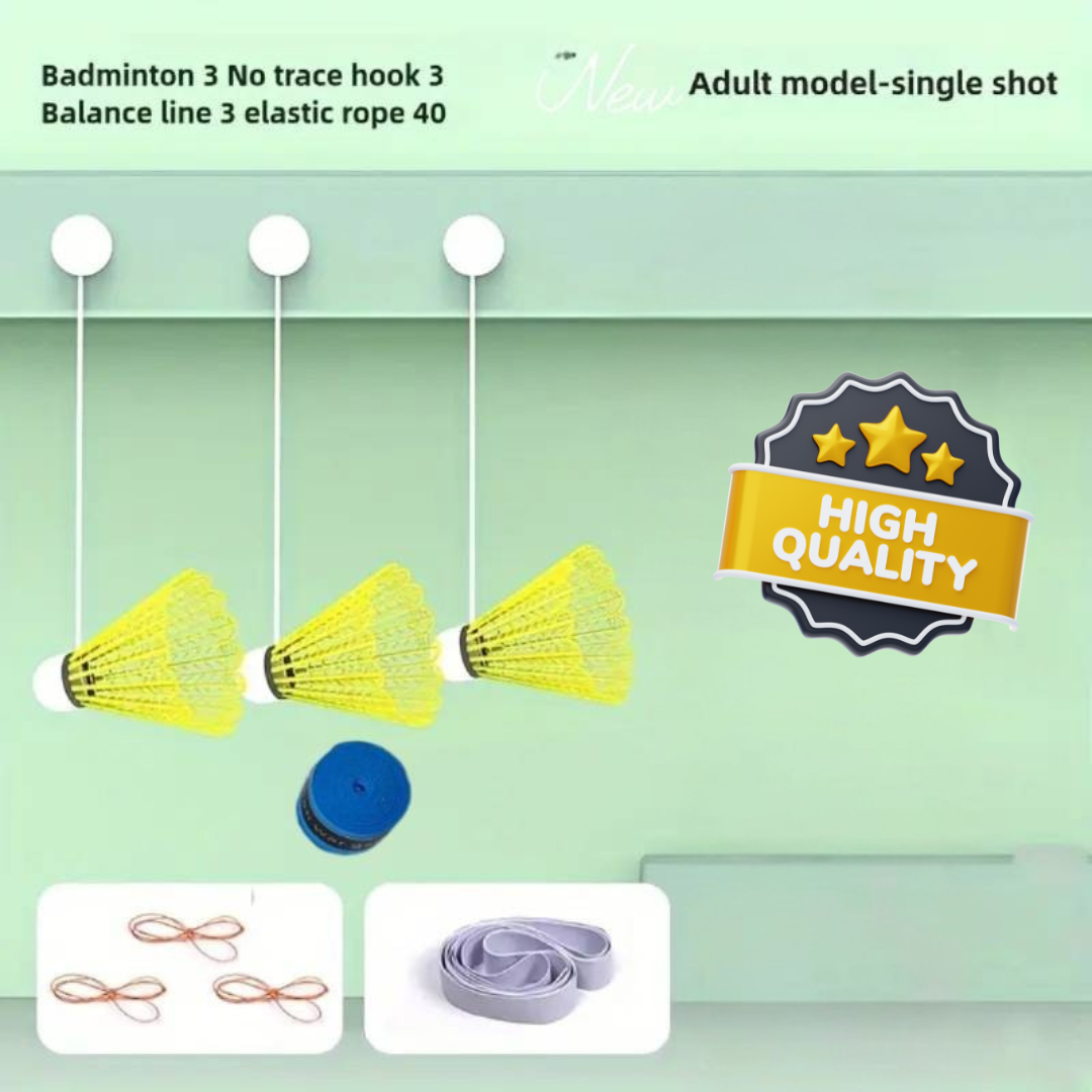 Badminton Trainer Set Combo ( 3 Shuttle Cock Set + 1 Bat)