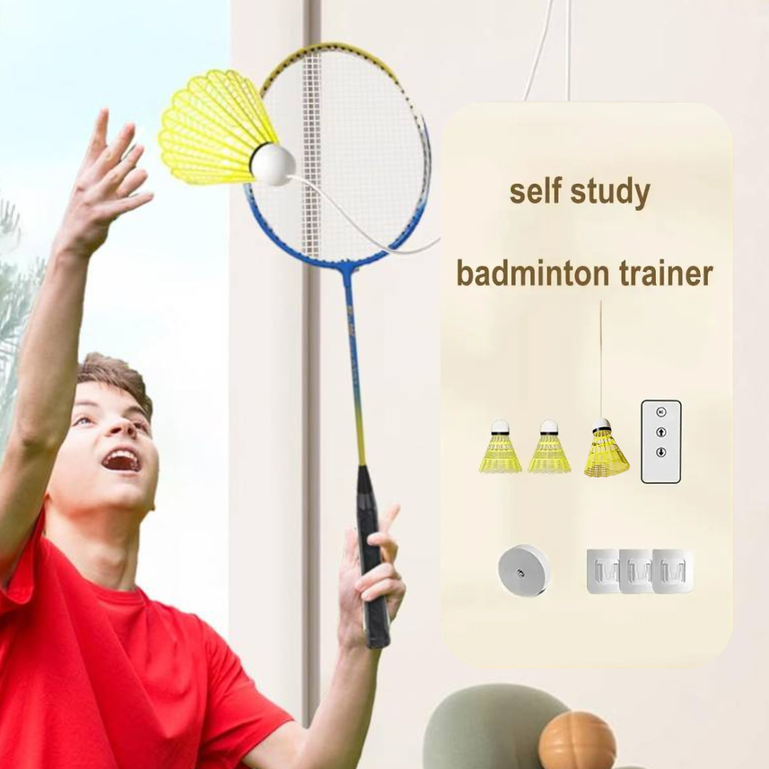Badminton Trainer Set Combo ( 3 Shuttle Cock Set + 1 Bat)