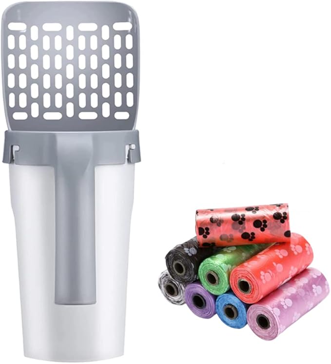 Cat Litter Scooper with Trash Container