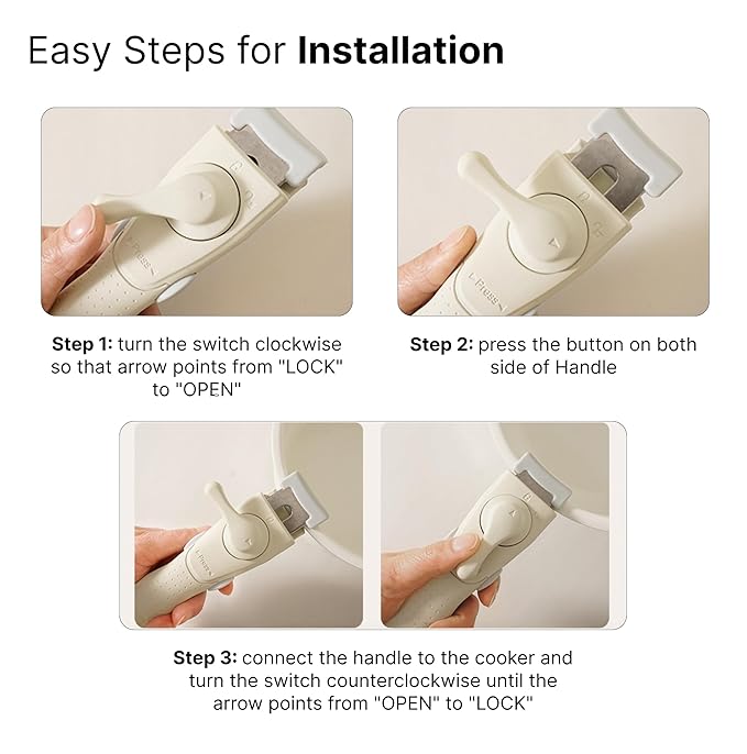 Detachable Cookware Handle | Universal Pot and Pan Handle Suitable for All Cookware