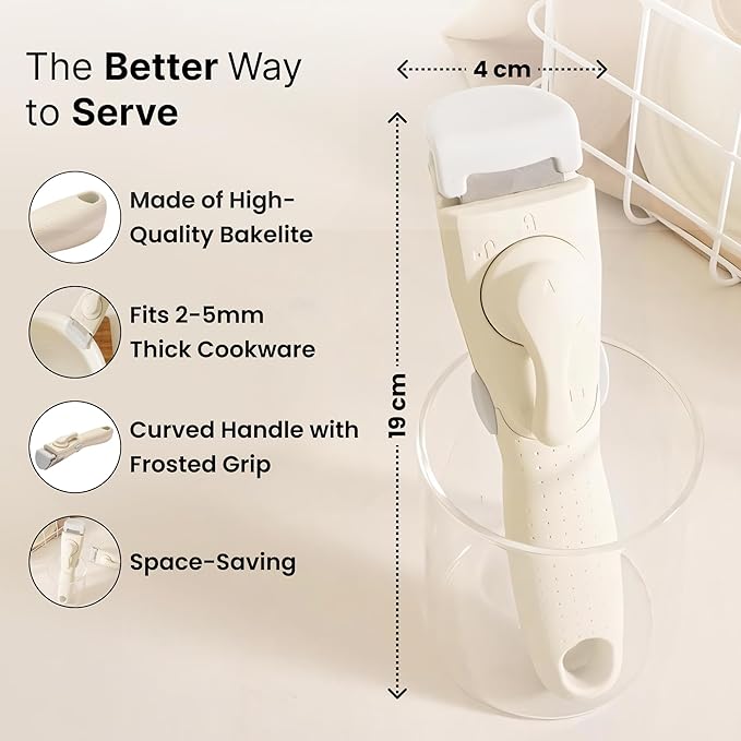 Detachable Cookware Handle | Universal Pot and Pan Handle Suitable for All Cookware