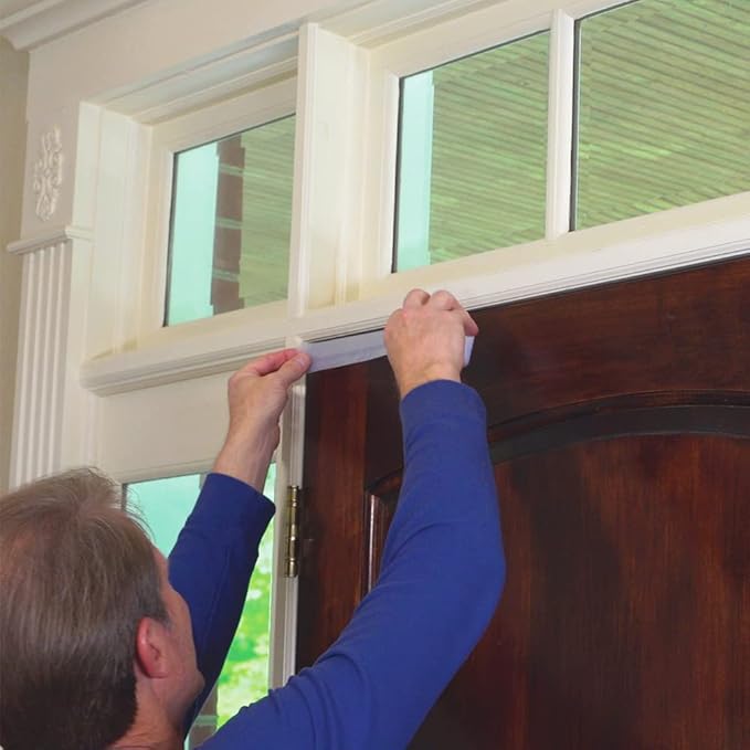 Draft Seal Set of 16 Feet Anti-Draft Adhesive and Flexible Flap to Seal Gaps Around Doors and Windows