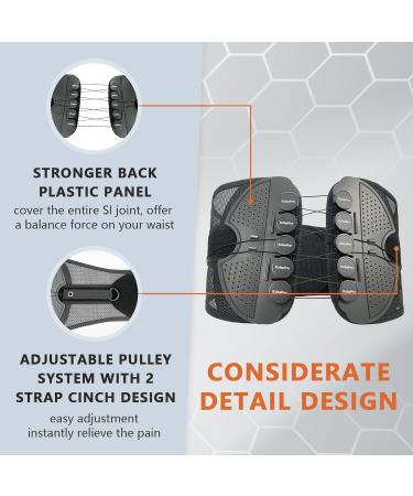 Rope Pulley System Breathable Waist Support Belt (10X compression)