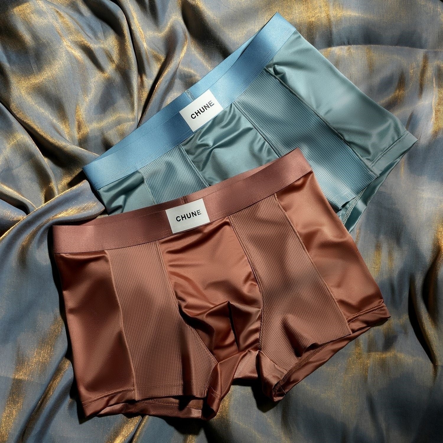 Luxury Mesh Satin Ice Silk Underwear